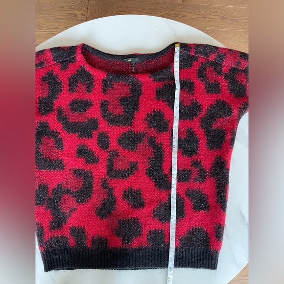 Maje women’s sweater black and red size M made in Italy 28%mohair - Picture 7 of 7